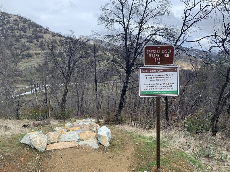 Sign at the trailhead.