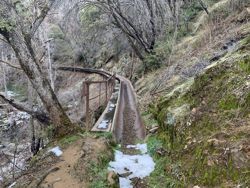 Elevated walkway and ditch