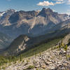 The view south from the Iceline Trail, just before turning downhill to descend back into the valley and Takkakkaw Falls.