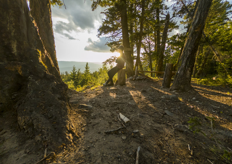 Watching the sun set over the Okanagan Valley from the Grand View.