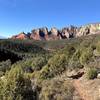 Starting up Casner Canyon, looking back to Sedona.