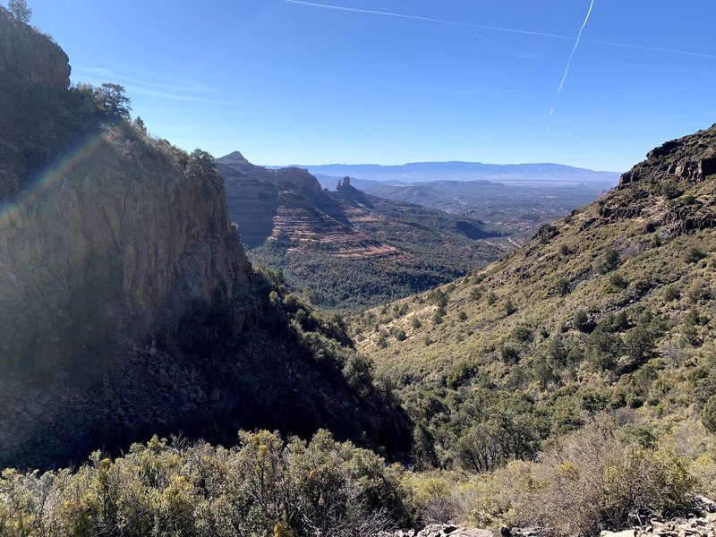 Looking back down Casner Canyon Trail.