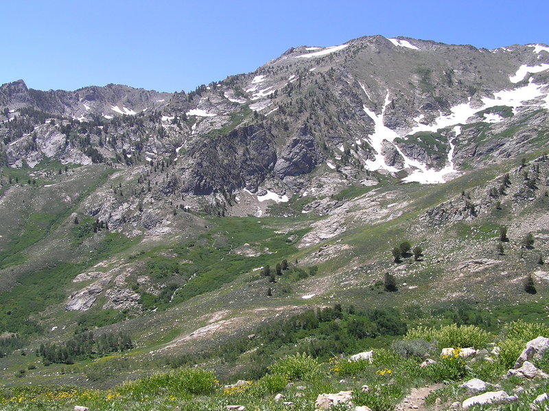 King Peak leaving Overland Lake