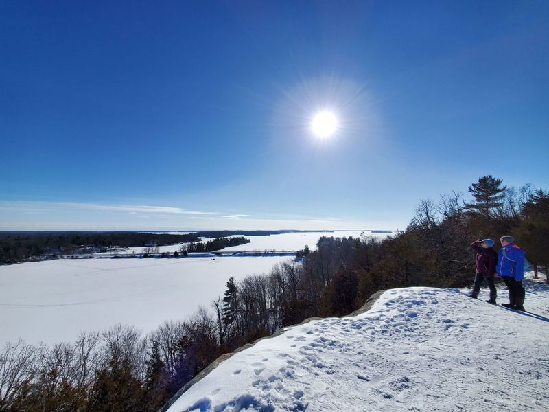 Landon Bay Lookout in winter