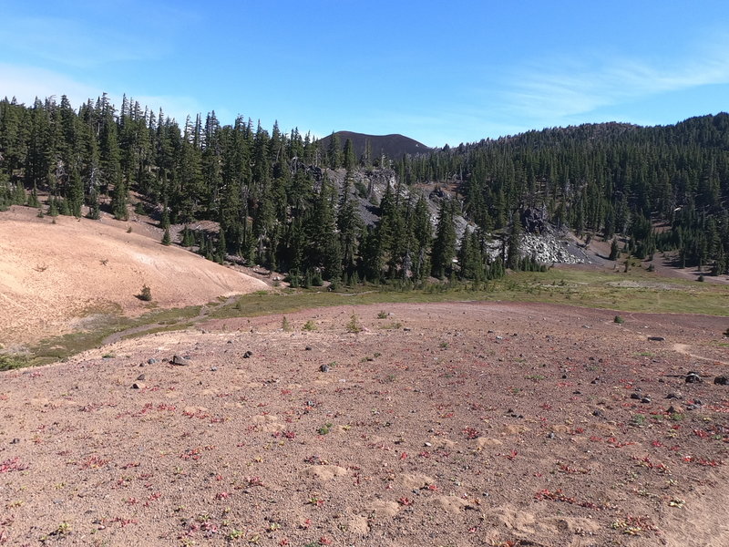 Approaching Scott Meadow (Yapoah Crater in background).