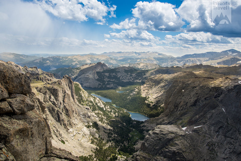 View of Smith Lake Basin from Mt Chauvent