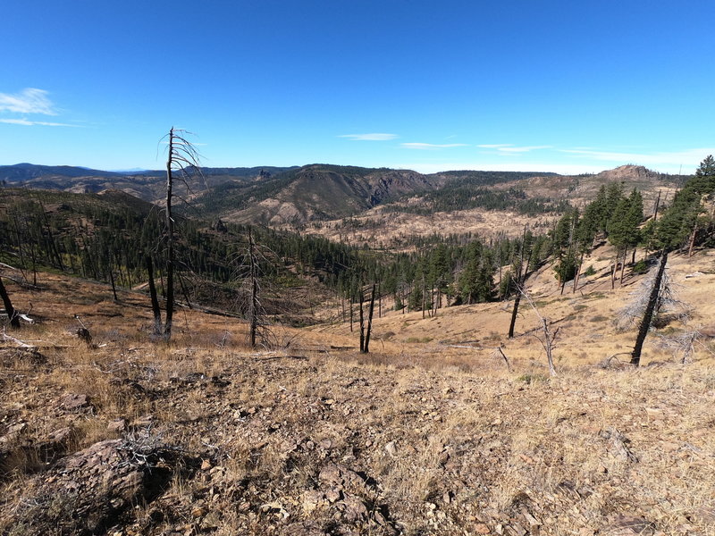 Twin Pillars, Desolation Canyon and Whistler Point (L-R) from northern section of trail