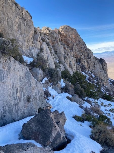 North side entrance to east ridge