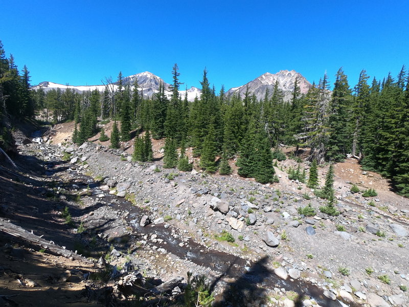 Whychus Creek with Middle and North Sister