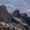 Rocky peaks rising over Tucson.