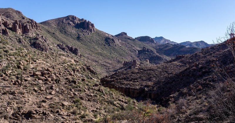 Canyon views along the Bluff Springs Trail.