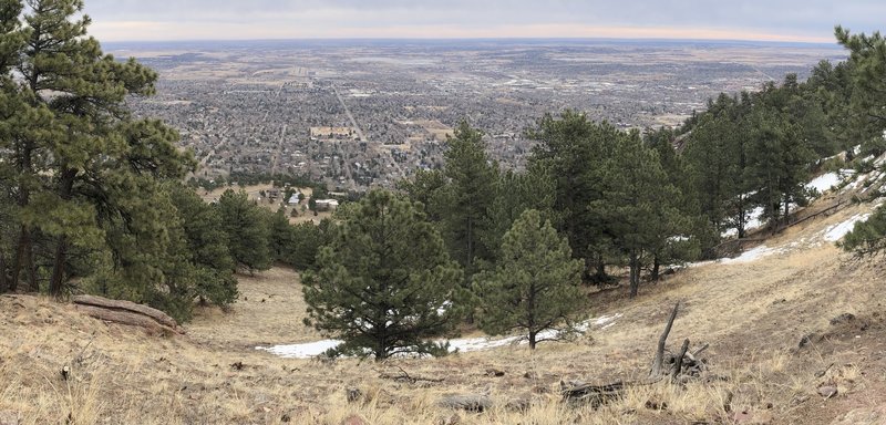 Lions Lair Trail overlooking Boulder