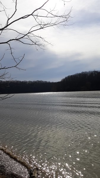 Burr Oak Lake from the Ravine Trail.