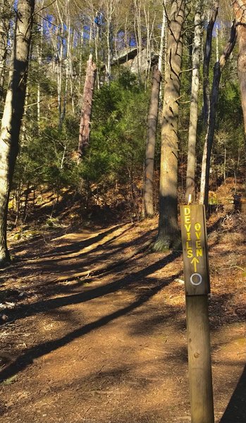 Devil's Oven signpost