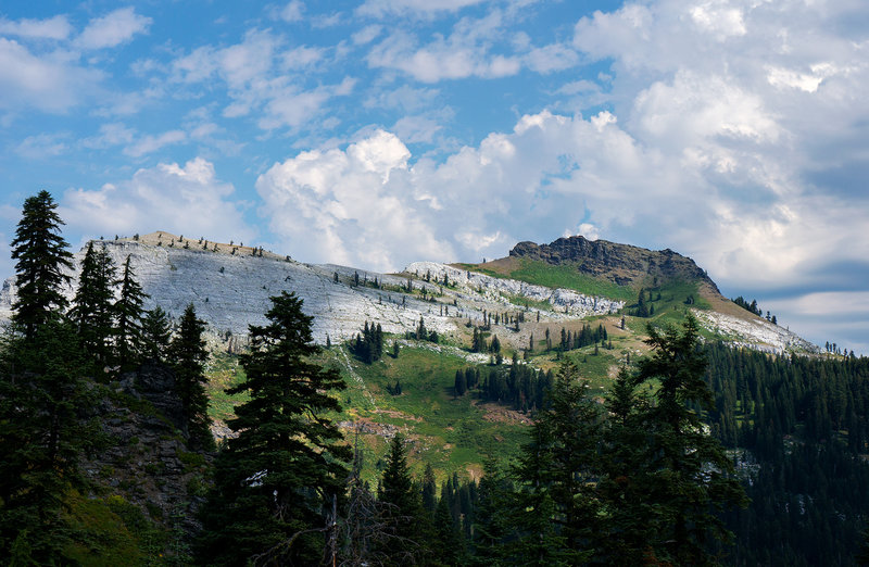 White and Black Marble Mountain.  ("Black Marble Mtn." is misnamed. It's not marble.)