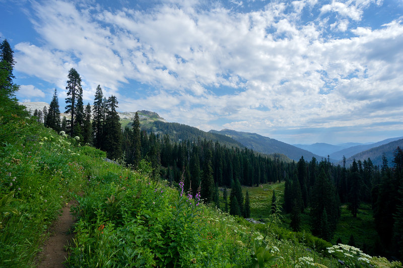 Marble mountain from PCT, early summer.