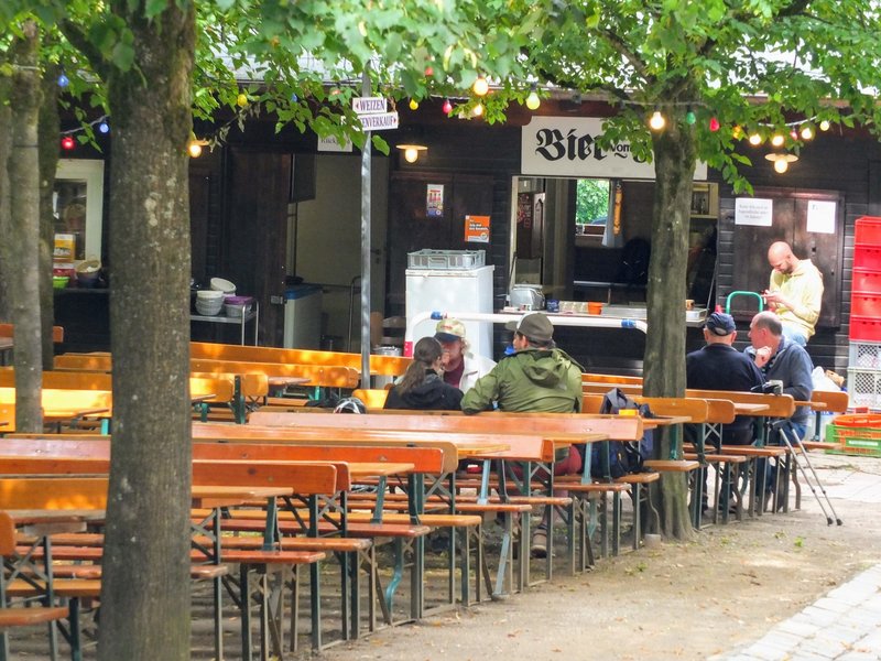 Beer garden or "keller" along the route