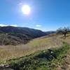 Almost to the intersection with Rocky Peak Fire Road, looking back down the canyon you just climbed up.