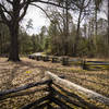 Fenced area at furthest point of long loop.