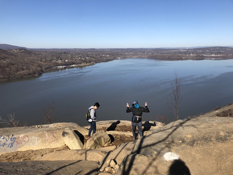 Scrambling up Breakneck Ridge