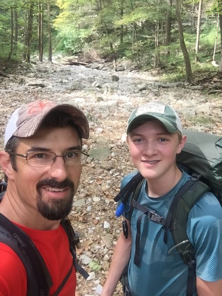 Hiking with my son — best hiking buddy ever. Final day on AHT. No water anywhere! Glad we packed and stashed all we needed.