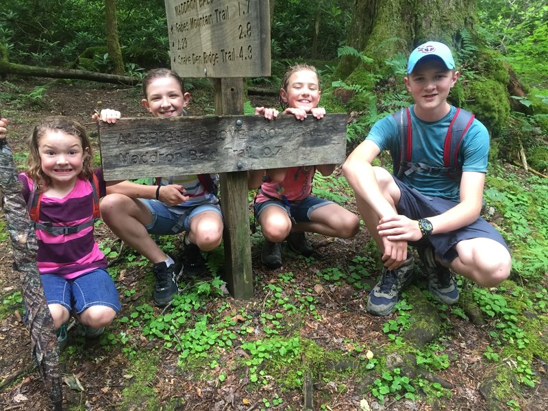 Family day in the Great Smoky Mountains. 7.5 mile afternoon hike.