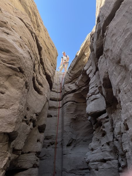 Rappel #1 Set-up at top of Ropes Canyon