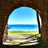 The Sound from the archway underneath Rocky Neck's signature pavilion