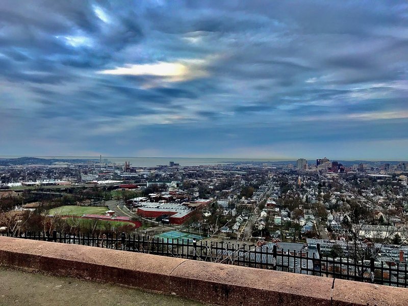 New Haven from the summit of East Rock.