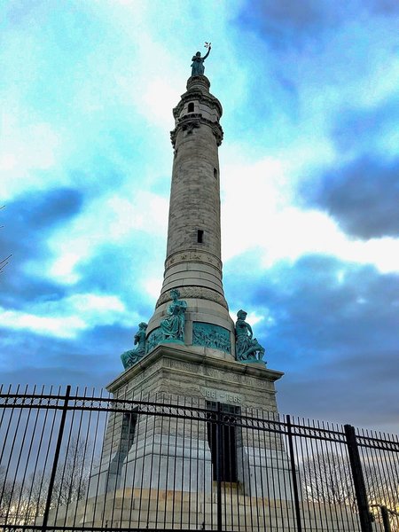 East Rock's iconic Soldiers' and Sailors' Monument.