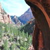 Looking back south into canyon near arch.