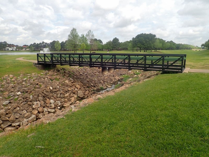 The bridge at the north end, to be used to cross-over from one side to the other.