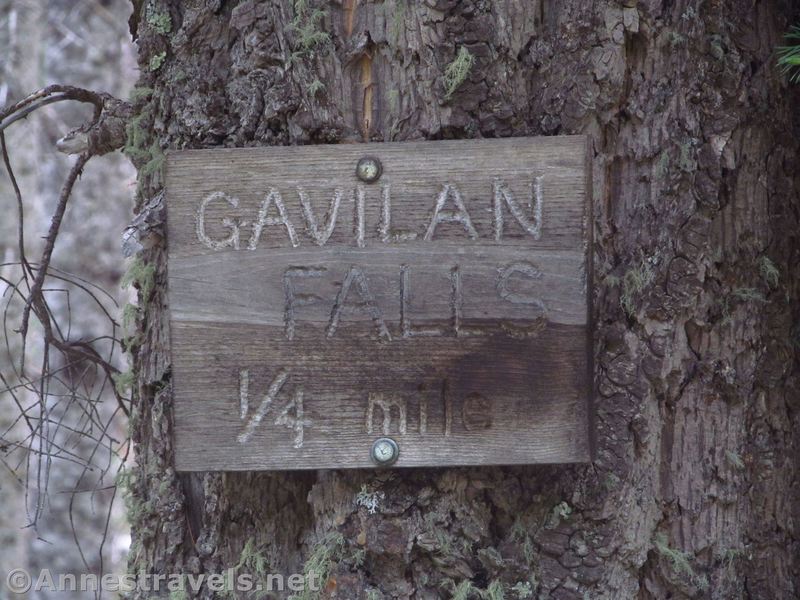 Sign marking the spur to Gavilan Falls, Carson National Forest, New Mexico