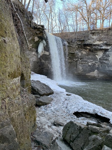 Falls from Basin Trail in early spring.