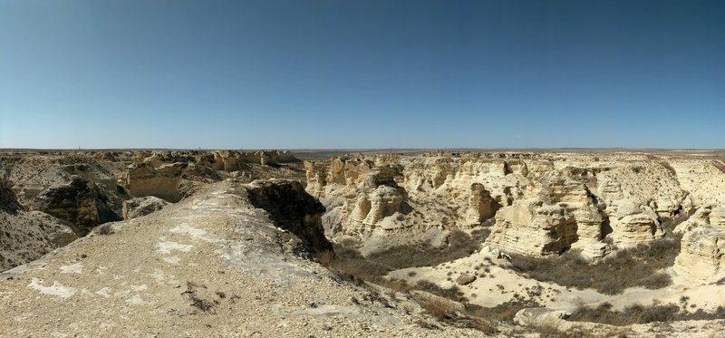 Badlands of Little Jerusalem Badlands State Park.