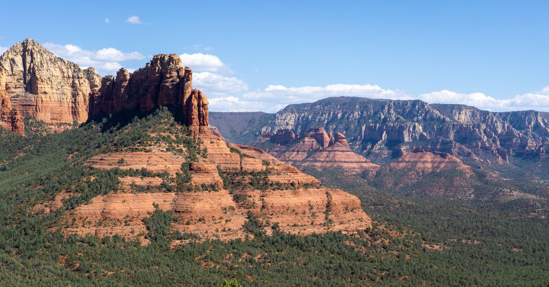 Looking out from atop Brins Mesa.