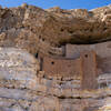 Ancient Montezuma Castle built into the rocks.