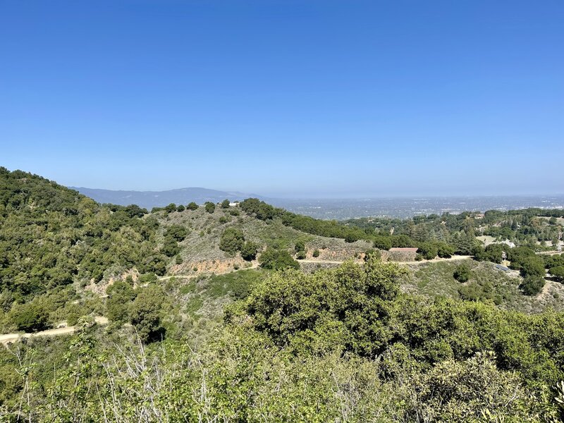 View of the lower part of Kennedy Trail from an overlook point nearly halfway up the 4.1 mile first section of trail.