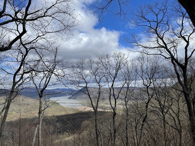 View of Bear Mountain Bridge from Cornell Mine Trail.