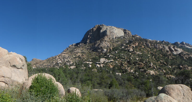 Looking up toward Granite Mountain from northwest.