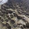 Columnar basalt rock format at Compton Peak east.