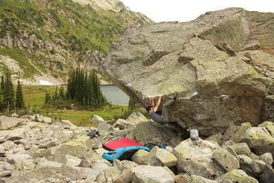 Bouldering at Kokanee Lake