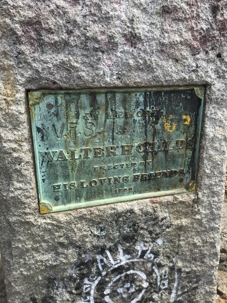 Walter Childs Monument near Wantastiquet Mountain.