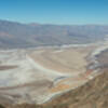 Death Valley from Dantes View. Badwater is 5500 feet below. The Panamint Range frames the valley from the other side and Telescope Peak is still slightly dusted with snow.