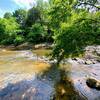 Ancient Indian fishing weir along the trail.