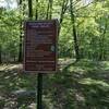 Trail entrance at the Clausland Mountain Road.