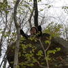 Taking a break a top one of the many outcroppings on 9 Bell trail.