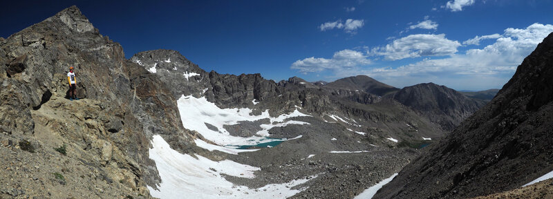 Looking out at Arapaho Glacier.