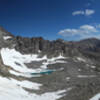 Looking out at Arapaho Glacier.