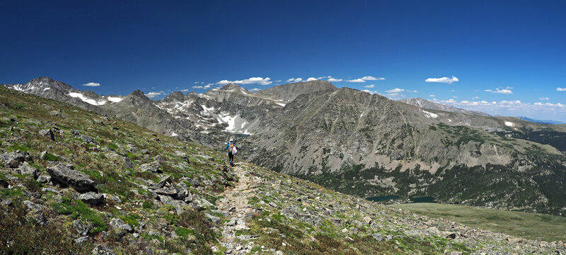 On the way back down, looking north.